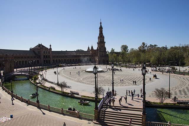 vistas sobre Plaza España Sevilla